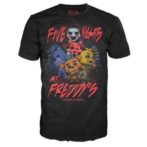Five Nights at Freddy's Group Youth Black T-Shirt